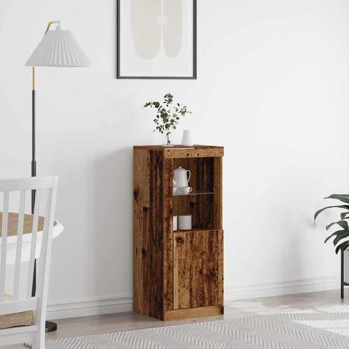 vidaXL Dressoir met LED-verlichting Oude Hout 41x37x100 cm, Huis en Inrichting, Kasten | Dressoirs, Nieuw, Verzenden