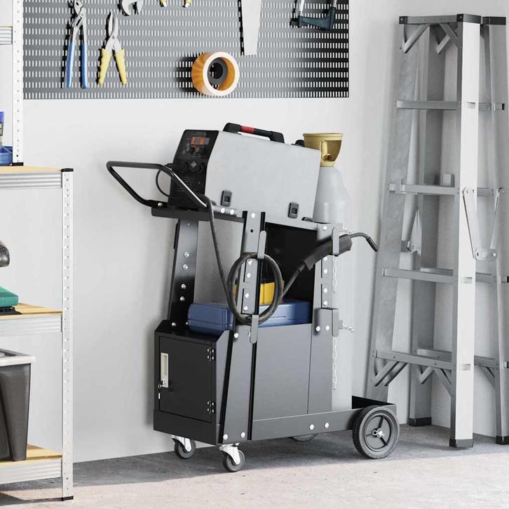 vidaXL Laswagen Zwart 91 x 47 x 96 cm Staal, Doe-het-zelf en Bouw, Gereedschap | Handgereedschap, Nieuw, Verzenden