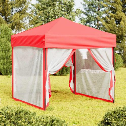 vidaXL Partytent inklapbaar met zijwanden 2x2 m rood, Tuin en Terras, Partytenten, Nieuw, Verzenden
