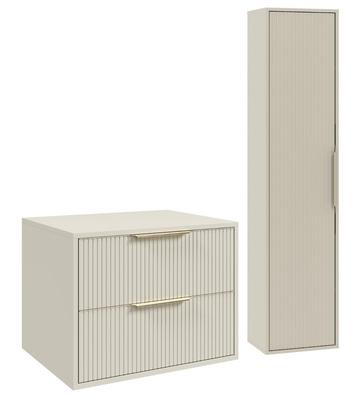 Wastafelkast Rimini 60 cm - Beige -  Badmeubel met Kolomkast beschikbaar voor biedingen