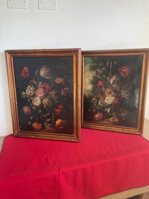 École italienne (XX) - Nature morte olio su tela, Antiek en Kunst, Kunst | Schilderijen | Klassiek