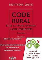 Code rural et de la pêche maritime code forestier 2...  Book, Couturier, Isabelle, Dejean, Edith, Verzenden