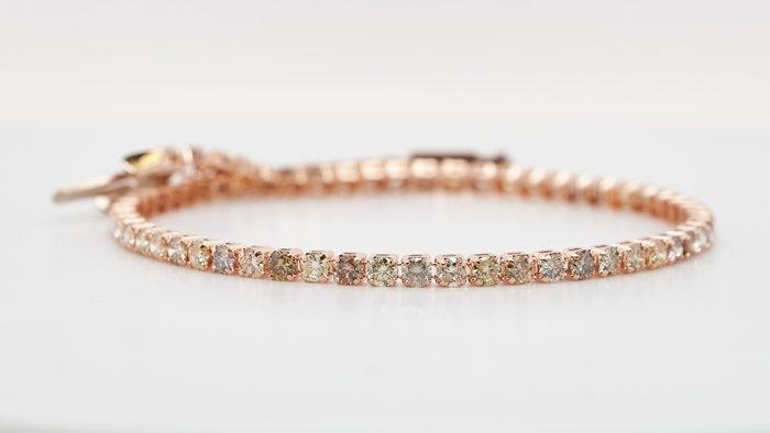 Zonder Minimumprijs - Armband - 18 karaat Roségoud - 2.90ct., Handtassen en Accessoires, Armbanden