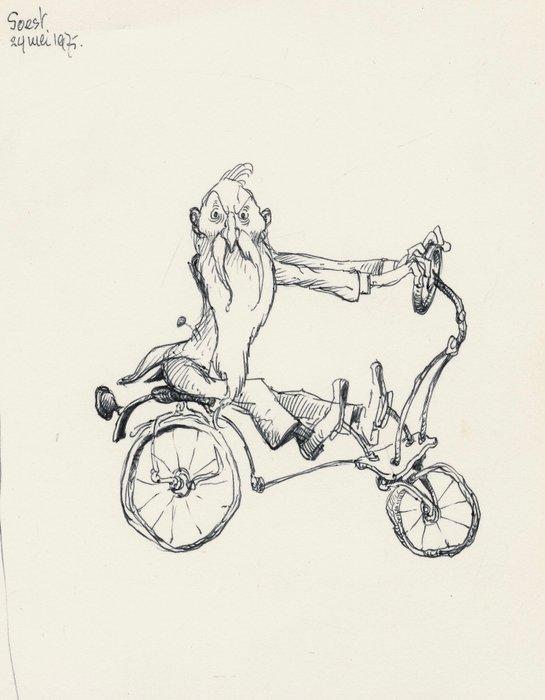 Dulieu, Jean - 1 originele pentekening - Paulus de, Boeken, Stripverhalen