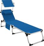 2dekans | tectake® Ligbed Lorella met zonneluifel - Ligstoel, Tuin en Terras, Ophalen of Verzenden, Nieuw