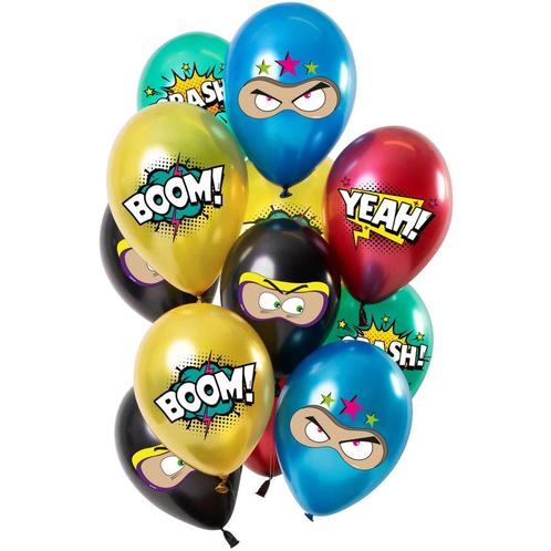 Ballonnen Superhelden 33cm 12st, Hobby & Loisirs créatifs, Articles de fête, Envoi