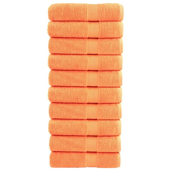 vidaXL Badhanddoeken SOLUND 10 st 600 g/m² 70x140 cm oranje, Huis en Inrichting, Badkamer | Badtextiel en Accessoires, Nieuw, Verzenden