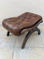Repose-pied - Bois, Cuir - Chesterfield style