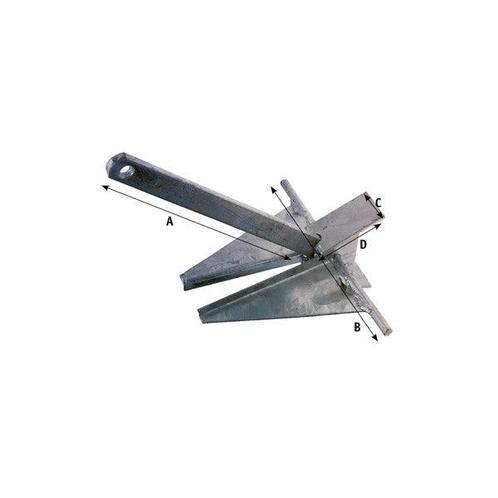 Bieden: Allpa galvanized 12 KG type Danforth anchor - 90100, Watersport en Boten, Bootonderdelen, Ophalen of Verzenden