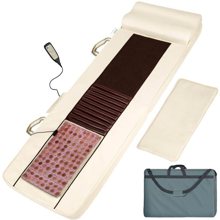 tectake Shiatsu massagematras met jadesteen warmtemat + afst, Sports & Fitness, Produits de massage, Envoi
