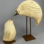 Ewa Budzowska - sculptuur, 2 big birds - 25 cm - Goud,