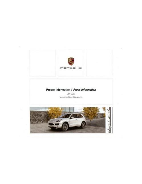 2010 PORSCHE GENEVE PERSMAP + 1X CD, Boeken, Auto's | Folders en Tijdschriften, Ophalen of Verzenden