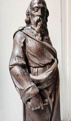 Beeld, Grande statue religieuse ancienne en bois sculpté -, Antiek en Kunst