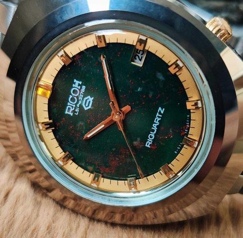 Ricoh - Gemstone Dial Rare Jdm Vintage Watch - Zonder, Handtassen en Accessoires, Horloges | Heren