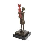 Beeldje - Rocket girl - Brons, Marmer