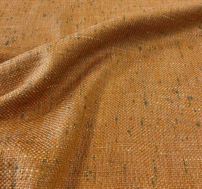 Prestigieuze geweven stof in mosterdgeel en flesgroen op een, Antiquités & Art, Tapis & Textile