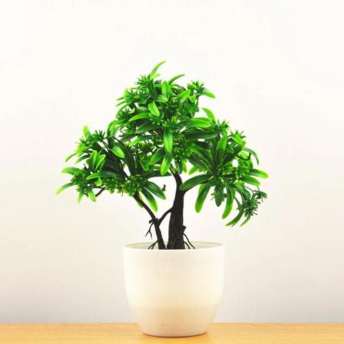 Kunst Bonsai Boom - Planten Nep Plant Plastic Decoratie, Huis en Inrichting, Woonaccessoires | Kunstplanten en Kunstbloemen, Nieuw