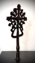 Ethiopische kruis – Liturgisch kruis van brons - Gepatineerd, Antiek en Kunst