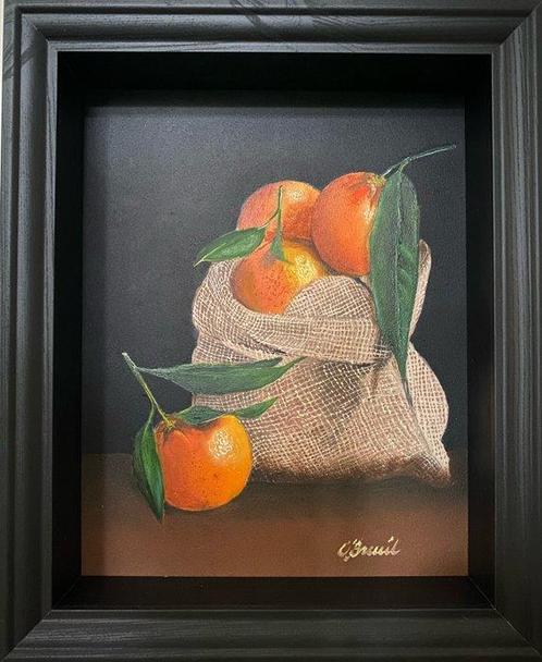 Ben Oude Breuil (1949) - Sinaasappels in een jutezak, Antiek en Kunst, Kunst | Schilderijen | Klassiek