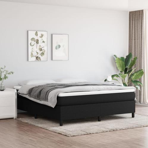 vidaXL Bedframe zonder matras stof zwart 180x200 cm, Maison & Meubles, Chambre à coucher | Lits, Envoi