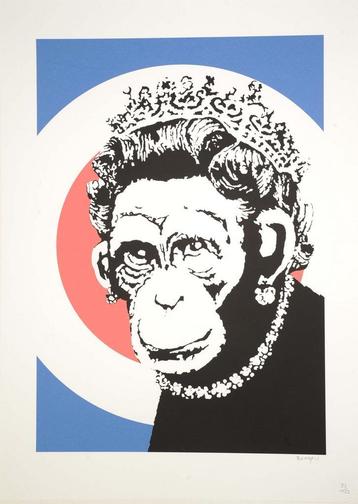 Banksy – Monkey Queen – (Na-editie, POW-editie) beschikbaar voor biedingen