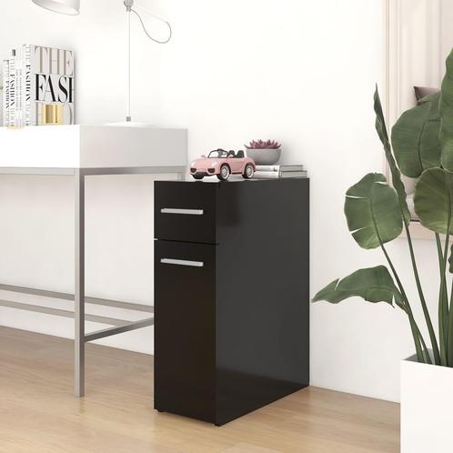 vidaXL Apothekerskast 20x45,5x60 cm bewerkt hout zwart, Huis en Inrichting, Kasten | Overige, Nieuw, Verzenden