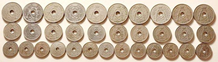 België. 33 stukken Albert I België. Meerdere in uitstekende, Timbres & Monnaies, Monnaies | Pays-Bas