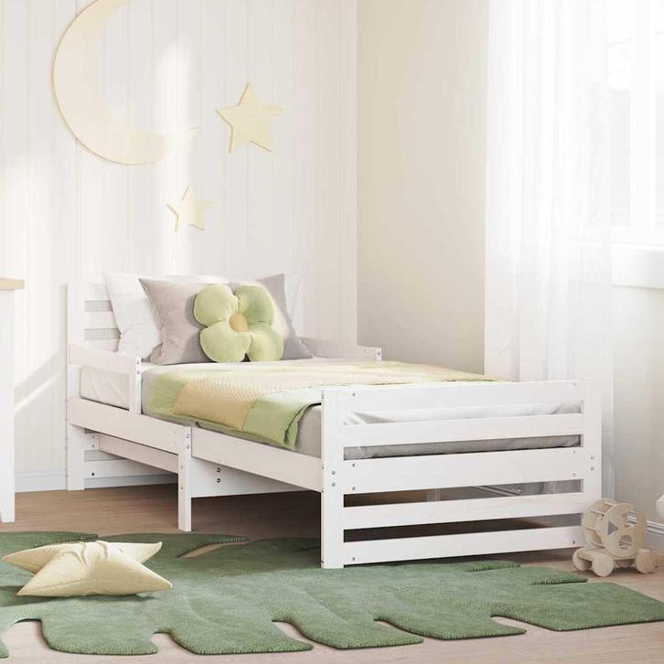 vidaXL Uitzetbare Bedbodem voor Kinderen Wit 80 x 130 / 165, Huis en Inrichting, Slaapkamer | Bedden, Nieuw, Verzenden