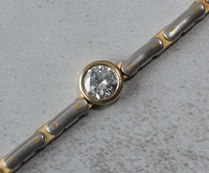 2-delige sieradenset - 23 kt. Platina, Geel goud - 3.10ct., Handtassen en Accessoires, Antieke sieraden