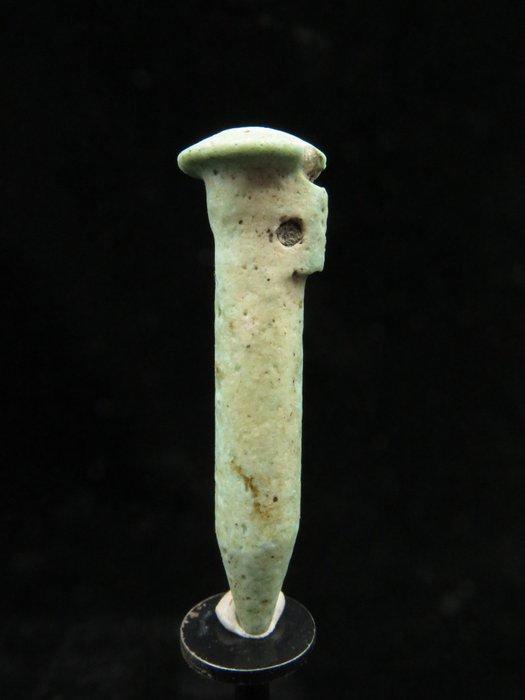Oud-Egyptisch Faience Papyruszuil talisman - 4.2 cm (Zonder, Antiquités & Art, Antiquités | Autres Antiquités