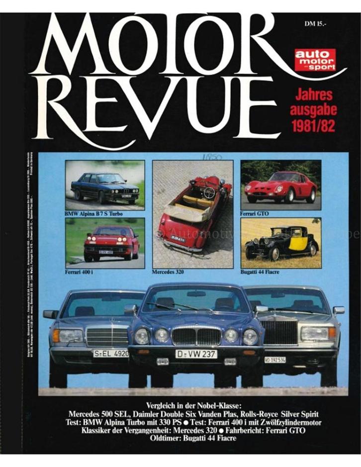 1981-1982 MOTOR REVUE JAARBOEK DUITS, Boeken, Auto's | Folders en Tijdschriften