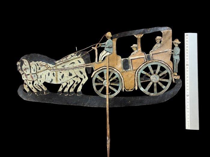 Marionnette - Rare Wayang Kulit of a colonial carriage -, Antiquités & Art, Art | Art non-occidental