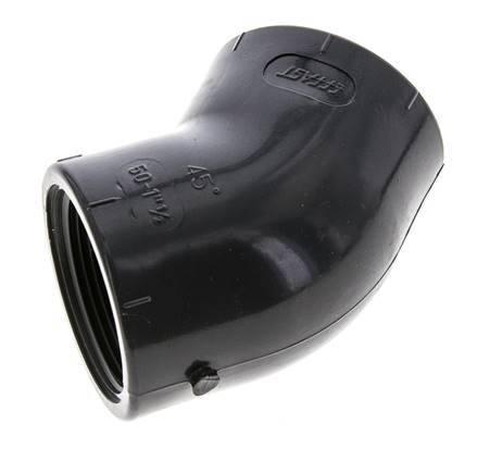 45° L-Koppeling Rp1 1/2 Binnendraad PVC-U 16bar En 1452-3, Doe-het-zelf en Bouw, Overige Doe-Het-Zelf en Bouw, Verzenden