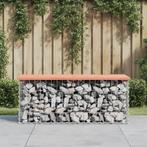 vidaXL Banc de jardin design gabion 103x44x42cm bois, Tuin en Terras, Verzenden