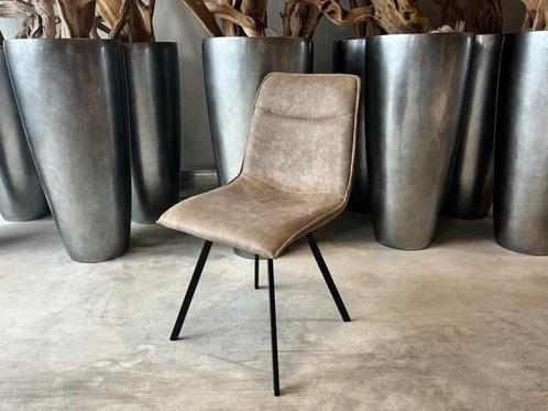 Veiling - Stoel Nora (set van 4) Stof - Stone - Grijs - Brui, Huis en Inrichting, Stoelen, Nieuw