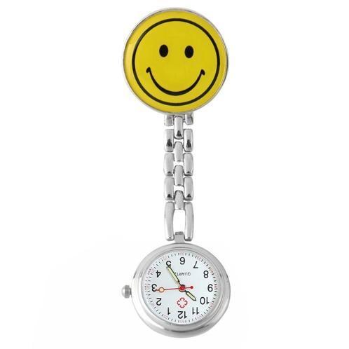 Fako® - Verpleegstershorloge - Smiley - Geel, Handtassen en Accessoires, Horloges | Dames, Verzenden
