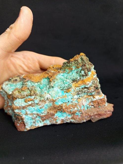 Auricalcite PEZZO UNICO (Zaire, Afrika) - Hoogte: 80 mm -, Verzamelen, Mineralen en Fossielen