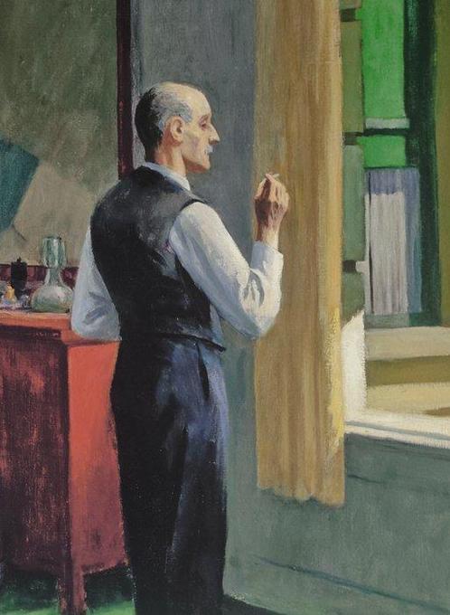Edward Hopper (1882-1967) (after) - Hotel by a Railroard,, Antiek en Kunst, Curiosa en Brocante