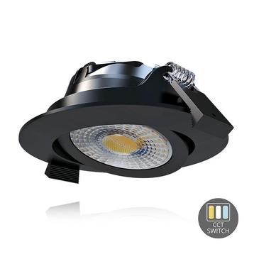 Luxar Slim-Fit LED Inbouwspot IP65 6W CCT Dimbaar Zwart beschikbaar voor biedingen