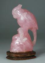 Statuette Perroquet Sculptuur Chinees - Voet van hout -, Antiek en Kunst