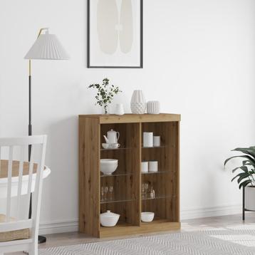 vidaXL Sideboard met LED-verlichting Artisan Eiken 41x37x100, Verzenden