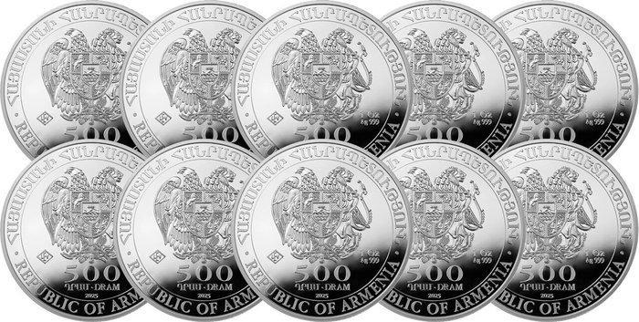 10 troy ounce - Zilver .999 - Noahs Arch 2025 - 311 gram -, Postzegels en Munten, Edelmetalen en Baren