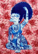 Javi Cuadrado (1986) - 2 Pinturas: Marge y Bender tatuados -