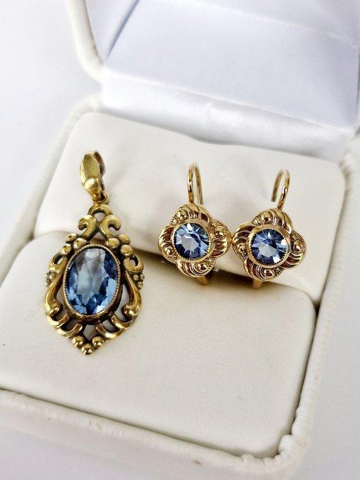 Zonder Minimumprijs - 2-delige sieradenset Zilver, Verguld, Handtassen en Accessoires, Antieke sieraden