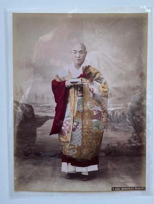 Kusakabe Kimbei; - Buddhist Priest., Antiek en Kunst, Kunst | Tekeningen en Fotografie