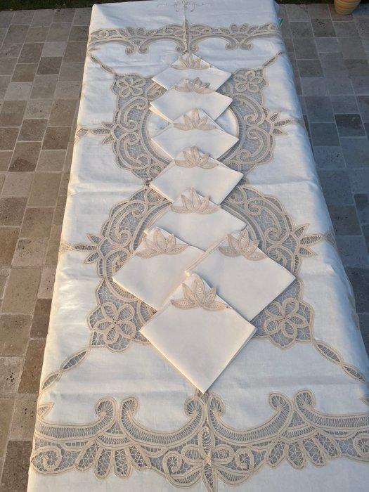 Nappe (9) - 222 cm - 180 cm - Travail, exceptionnel, Antiquités & Art, Tapis & Textile