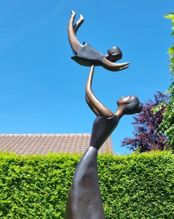 sculptuur, Mother and child - 160 cm - Brons, Antiek en Kunst, Curiosa en Brocante