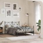 vidaXL Bedframe met hoofd- en voeteneinde metaal zwart, Huis en Inrichting, Slaapkamer | Bedden, Verzenden, Nieuw