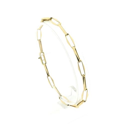 Gouden closed for ever armband | 21,5 cm (moderne armband), Handtassen en Accessoires, Armbanden, Overige kleuren, Gebruikt, Goud