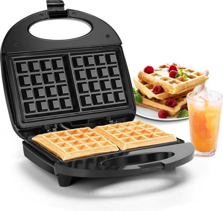 Wafelijzer - Wafelmaker - 2 Wafels - 750W - RVS - Aigostar, Elektronische apparatuur, Wafelijzers, Nieuw, Verzenden